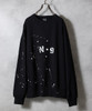 Picture No.16 of NUMBER (N)INE HAND PAINTED VINTAGE GAZETTE CREWNECK SWEATSHIRT (BLACK) / Hand painted vintage Gusset Crew Neck sweatshirt F25NC001P