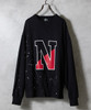 Picture No.20 of NUMBER (N)INE HAND PAINTED VINTAGE GAZETTE CREWNECK SWEATSHIRT (BLACK) / Hand painted vintage Gusset Crew Neck sweatshirt F25NC001P