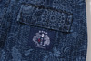 Picture No.5 of BAPE JAPANESE INDIGO ART CAMO JUNGLE DENIM RELAXED FIT CARGO SHORTS 1M30-151-305