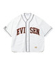 Picture No.1 of Evisen Skateboards OFFICIAL REPLICA BASEBALL SHIRT - WHITE 10229763113274