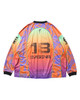 Picture No.2 of Evisen Skateboards PHEASANT MOTO JERSEY - ORANGE / PURPLE 10229764194618