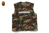 Picture No.1 of BAPE GLITCH WOODLAND CAMO HEAVY WASH BATHING APE CROPPED FIT TANK TOP 1M30-108-301
