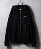 Picture No.5 of NUMBER (N)INE HAND PAINTED FIRM COTTON FULL ZIP SWEAT HOODIE / Hand-painted firm cotton Zip-up Sweatshirt hoodie With a Single Point Logo Print. F25GNC004P