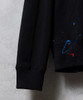 Picture No.8 of NUMBER (N)INE HAND PAINTED FIRM COTTON FULL ZIP SWEAT HOODIE / Hand-painted firm cotton Zip-up Sweatshirt hoodie With a Single Point Logo Print. F25GNC004P
