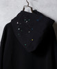 Picture No.10 of NUMBER (N)INE HAND PAINTED FIRM COTTON FULL ZIP SWEAT HOODIE / Hand-painted firm cotton Zip-up Sweatshirt hoodie With a Single Point Logo Print. F25GNC004P