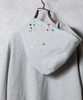 Picture No.17 of NUMBER (N)INE HAND PAINTED FIRM COTTON FULL ZIP SWEAT HOODIE / Hand-painted firm cotton Zip-up Sweatshirt hoodie With a Single Point Logo Print. F25GNC004P