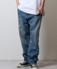 Picture No.2 of NUMBER (N)INE HAND PAINTED STRAIGHT DENIM JEANS VINTAGE WASH BA2NP006P