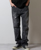 Picture No.4 of NUMBER (N)INE HAND PAINTED STRAIGHT DENIM JEANS VINTAGE WASH BA2NP006P