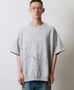 Picture No.5 of NUMBER (N)INE HAND PAINTED FIRM COTTON LIGHT SHORT PILE RAGLAN SHORT SLEEVE SWEATSHIRT / Hand-painted firm cotton light Mini Terry raglan short sleeve sweatshirt S25GNC004P