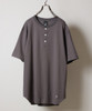 Picture No.42 of NUMBER (N)INE PREMIUM COTTON CURVED HEM HENRY NECK T-SHIRT / Premium Cotton Curved Hem Henley Neck T-Shirt With One-Point Logo Embroidery S26NT002