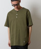 Picture No.47 of NUMBER (N)INE PREMIUM COTTON CURVED HEM HENRY NECK T-SHIRT / Premium Cotton Curved Hem Henley Neck T-Shirt With One-Point Logo Embroidery S26NT002