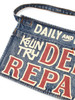 Picture No.5 of KAPITAL 13Oz denim Distressed Short Apron (DENIM REPAIRSpt) EK-1594XG