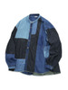 Picture No.1 of KAPITAL Cotton x Linen IDG Patchwork Band Collar Kathmandu Shirt EK-1478LSAEK-1478LSB