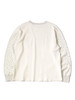 Picture No.4 of KAPITAL Waffle Knit Long-sleeved T-shirt With Small Floral Print, 2-Tone (KAPITAL Embroidery) K2409LC045EK-1875LC