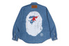 Picture No.2 of BAPE APE HEAD RELAXED FIT DENIM SHIRTS 1M22-131-002