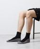 Picture No.12 of NUMBER (N)INE 100% Fine Cotton 2-Pack Plain Two-Tone Quarter Socks S26GNA005