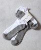 Picture No.2 of NUMBER (N)INE 100% Fine Cotton 2-Pack Plain Two-Tone Ankle Socks S26GNA004