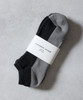 Picture No.8 of NUMBER (N)INE 100% Fine Cotton 2-Pack Plain Two-Tone Ankle Socks S26GNA004