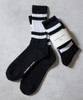 Picture No.1 of NUMBER (N)INE 100% Fine Cotton 2-Pack Plain Rib Line Socks S26GNA009