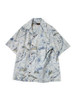Picture No.1 of KAPITAL French Cross Linen Discharge Print Key West Pattern Short-Sleeve Open-Collar Shirt K2603SS039
