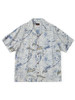 Picture No.2 of KAPITAL French Cross Linen Discharge Print Key West Pattern Short-Sleeve Open-Collar Shirt K2603SS039