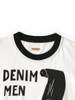 Picture No.3 of KAPITAL 20/- Jersey Ringer T-shirt (DENIM MEN LOVE CATS Scratch Print) K2603SC082