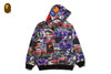 Picture No.1 of BAPE CRAZY PATCH SHARK FULL ZIP HOODIE 1M80-115-317