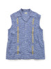Picture No.2 of KAPITAL Linen Gingham Check Sleeveless Cuban Shirt K2604SS110