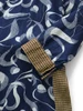 Picture No.6 of KAPITAL French Cross Linen Discharge Print Okra Pattern Lychee Dress K2605OP170