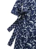 Picture No.10 of KAPITAL French Cross Linen Discharge Print Okra Pattern Lychee Dress K2605OP170