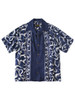 Picture No.2 of KAPITAL French Cross Linen Discharge Print Okra Pattern Short-Sleeve Open-Collar Shirt K2605SS168