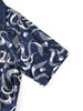 Picture No.6 of KAPITAL French Cross Linen Discharge Print Okra Pattern Short-Sleeve Open-Collar Shirt K2605SS168