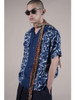 Picture No.10 of KAPITAL French Cross Linen Discharge Print Okra Pattern Short-Sleeve Open-Collar Shirt K2605SS168