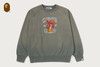 Picture No.7 of BAPE WGM BEAST COLLEGE RELAXED FIT CREWNECK SWEATSHIRT 1M80-113-008