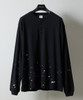 Picture No.2 of NUMBER (N)INE HAND PAINTED BASIC HEM PRINTED HENLEY NECK L/S T-SHIRT / Hand-painted basic One-point Logo Print Henley neck Long-sleeve T-shirt F26GNC003P