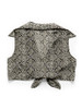 Picture No.3 of KAPITAL Silk Rayon Snake Print Sleeveless Bolero With Wide Collar K2304SS120