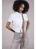 Picture No.10 of KAPITAL Linen Drawn Threadwork a Cappella Blouse K2605SS195