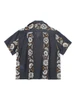 Picture No.3 of KAPITAL Silk Rayon Toggle-maile Print short-sleeved Open-collar shirt, size L K2604SS089