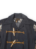 Picture No.4 of KAPITAL Silk Rayon Toggle-maile Print short-sleeved Open-collar shirt, size L K2604SS089