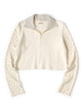 Picture No.2 of KAPITAL Waffle Jersey Small Floral Print 2-Tone Half-Zip Cropped Long-Sleeve T-Shirt K2509LC054