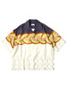 Picture No.5 of KAPITAL Silk Rayon Rainbow Print Windowpane Aloha Shirt K2204SS074