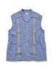 Picture No.2 of KAPITAL Linen Gingham Check Sleeveless Cuban Shirt K2604SS110