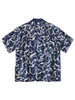Picture No.3 of KAPITAL French Cross Linen Discharge Print Okra Pattern Short-Sleeve Open-Collar Shirt K2605SS168