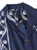 Picture No.5 of KAPITAL French Cross Linen Discharge Print Okra Pattern Short-Sleeve Open-Collar Shirt K2605SS168