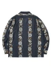 Picture No.3 of KAPITAL Silk Rayon Toggle-maile Print Long-sleeved Open-collar Shirt K2604LS091
