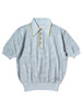 Picture No.1 of KAPITAL 12G Mesh Knit Carol Polo K2405KN228