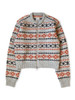 Picture No.3 of KAPITAL 3G Wool Yellowknife Fair Isle Zip Short Cardigan K2509KN024