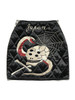 Picture No.1 of KAPITAL Rayon Satin Quilted Mini Skirt (Rain Skull & Snake) K2109SK037