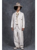 Picture No.10 of KAPITAL Cotton-linen Herringbone Lumbar Suit Pants K2502LP002