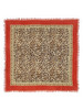 Picture No.1 of KAPITAL Rayon Fringe Square Stole (Kathmandu Leopard Print) K2608XM501
